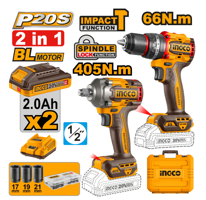 Cordless 2 pcs combo kit CKLI20286