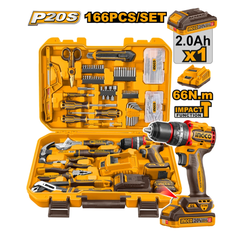 166 Pcs Tools set HKTHP41662